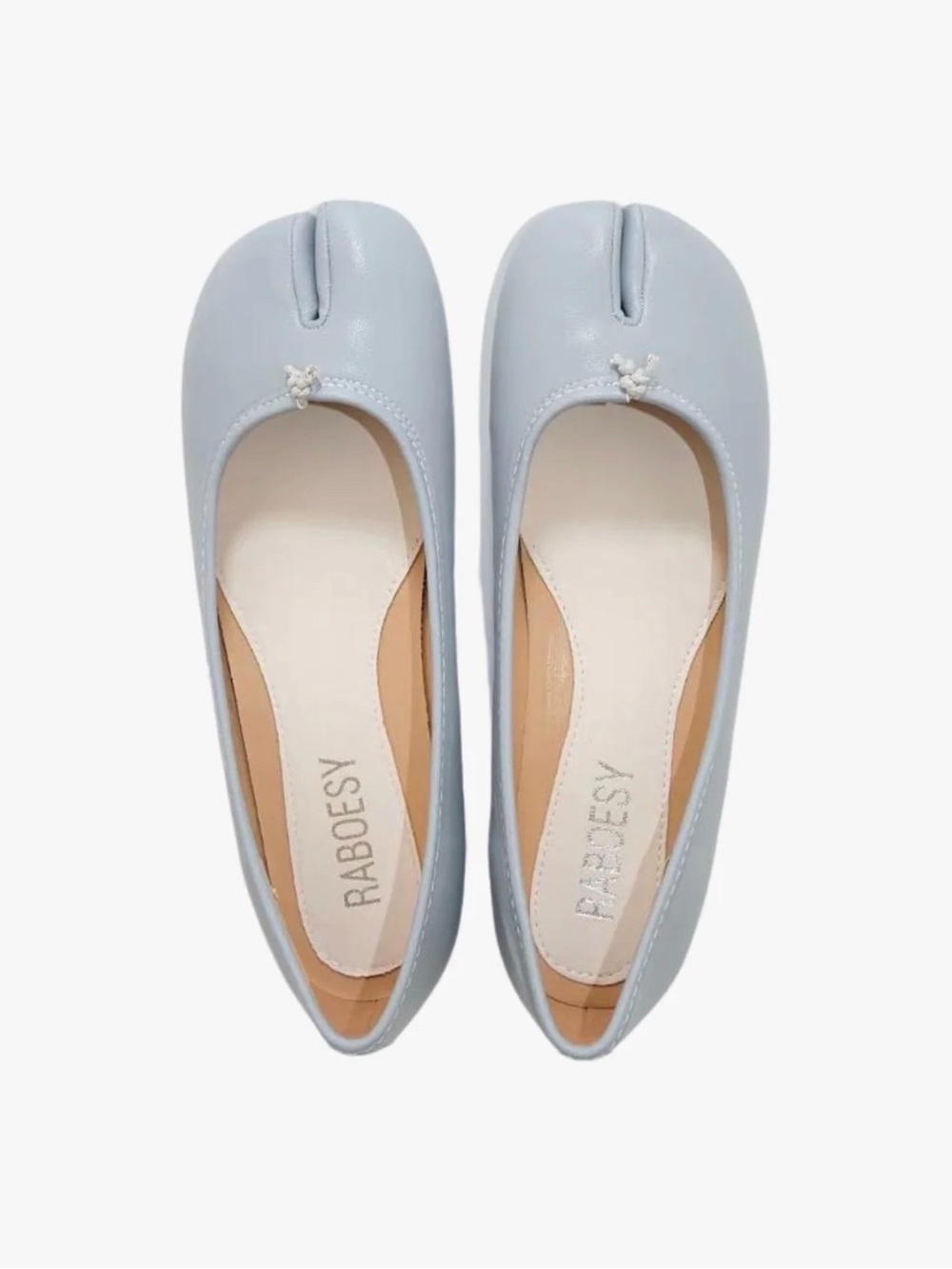 RABOSEY Light Blue Tabi Ballet Flats